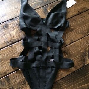 Elegant Black Women Swim One Piece